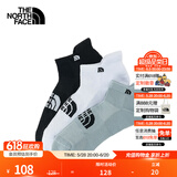 北面（The North Face）运动袜中性款舒适吸湿透气三双装户外旅行25新品|3RJC CV4/宇宙黑/雪峰白/星辰灰 L