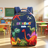Edison幼儿园书包学前班户外轻便出游儿童小学生研学小背包6001-3恐龙