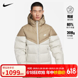 耐克NIKE羽绒服男短款WR 650-D FLD外套FB8178-247美拉德卡其XL