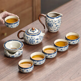 尚言坊汝窑功夫茶具整套家用办公高档泡茶壶全套装乔迁七夕节礼物伴手礼