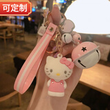 卡通布丁狗钥匙扣锁匙扣网红女可爱创意礼品个性玩偶车钥匙挂件 【凯蒂猫+铃铛】钥匙扣