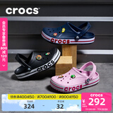 卡骆驰crocs洞洞鞋贝雅卡骆班轻便耐磨一脚蹬休闲鞋|205089 黑色/白色-066 37 /38(230mm)