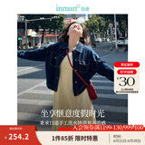 茵曼（INMAN）章若楠同款复古休闲女装短款牛仔外套2025年春季新款长袖上衣 深牛仔蓝-18518171【好评返现】 XL