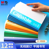 晨光（M&G）文具30张/12本a5笔记本本子薄批发软抄记事本软面抄英语会议记录本无线装订办公用品APNBC046