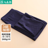 AB秋裤情人节男女高密款保暖裤精梳棉三层夹棉中厚中老年情侣保暖裤 藏青 【男款】 L