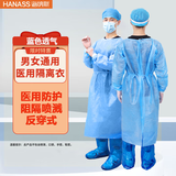 HANASS一次性医用隔离衣 防护隔离服 透气阻SMS材质男女通用 背开反穿式