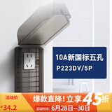 罗格朗（LEGRAND）86型加高插座防水罩卫生间浴室智能马桶插头防溅盒热水器漏保防水 IP55防水盒带五孔插座