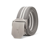 稻草人男式休闲青少年军训自动扣帆布皮带户外时尚裤腰带