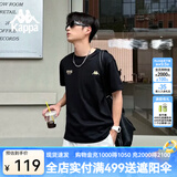 卡帕（Kappa）短袖新款男纯棉运动T恤男士休闲圆领半袖夏季男装衣服 K0D32TD21V 黑色-990 L