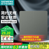 西门子（SIEMENS） 开关插座面板 五孔86型墙壁电源插座 皓彩系列灰色 二开双控 开关