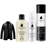 FAMACO 法国进口皮衣护理保养油 绵羊皮真皮保养黑色夹克油无色通用喷剂 清洁保养提亮套装（无色）