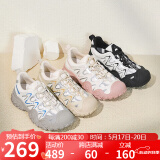 骆驼（CAMEL）丑萌登山鞋女时尚撞色户外休闲鞋 L24S076620 米/银/黄 38