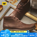 CAT卡特马丁靴皮靴男鞋新复古回潮商务风牛皮加绒保暖休闲靴P719118 咖色 加绒 42