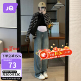 婧麒（JOYNCLEON）孕妇裤春季休闲外穿打底阔腿牛仔裤小个子 复古蓝XL jyk26751