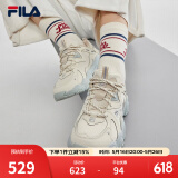 斐乐（FILA）官方猫爪鞋4代老爹鞋女鞋复古厚底休闲鞋运动鞋 白芦笋/乳白色-WO 37.5
