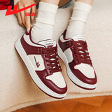 回力女鞋小白鞋女2025新款低帮鞋韩版白鞋休闲运动鞋春秋季百搭板鞋 酒红 39