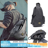 teemzone男士胸包休闲运动单肩包男潮流复古斜挎包旅行小背包生日礼物
