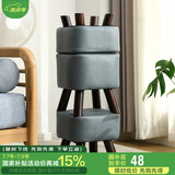 家逸家用矮凳沙发凳创意时尚茶几实木凳子简约方形换鞋凳垫脚凳