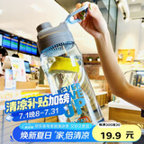 贝瑟斯塑料水杯男女超大容量杯子运动户外夏季大号便携太空杯蓝色2200ml