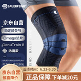 保而防银钛黑防滑3.5码 运动护膝 篮球跑步护具GenuTrain 单支装