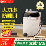 索爱（soaiy）S318PRO小蜜蜂扩音器教师专用10W大功率智能防啸叫U盘TF卡麦克风喇叭导游蓝牙音箱音响便携 玫瑰金