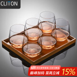 CLITON 水晶玻璃威士忌酒杯 烈酒杯洋酒杯水杯玻璃杯套装6只装CL-JB06