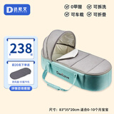 danilove婴儿提篮便携式外出提篮床宝宝床中床新生儿车载安全睡篮 蓝色【加长款】