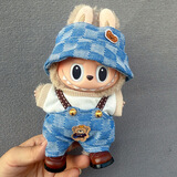 繁夏拉布布娃衣牛仔3件套玩偶坐坐派拉布布背带裤套装一二代玩偶女生