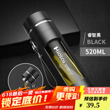 恩尔美（nRMEi）水杯男士大容量茶杯便携车载办公防摔耐高温茶水分离泡茶玻璃杯子 商务黑520ml【茶水分离+提绳】