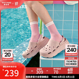 斯凯奇（Skechers）洞洞鞋女士夏季厚底外穿包头凉拖鞋透气软底拖鞋111127