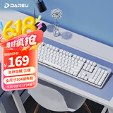达尔优（dareu）EK810双模无线键盘 机械键盘 笔记本电脑游戏键盘 2.4G办公键盘长续航 104键 白色青轴  