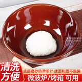 时光旧巷和面盆陶瓷盆老式大号家用揉面盆瓦盆加厚活面发面大碗厨房容器 中号红釉和面盆-37cm【3-5人】
