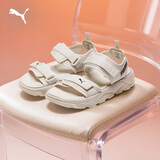 彪马（PUMA）厚底沙滩透气魔术贴运动凉鞋男女新款夏季RSSANDAL374862 米白色-黑色-06 39