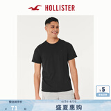 HOLLISTER24夏款经典小海鸥情侣基础款短袖T恤男装女装KI324-4042 黑色 M (180/100A)