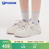 FILAFUSION 斐乐潮牌女鞋【章昊同款】帆布鞋2025新款女运动鞋滑板鞋 奶白/寂静粉-GH 39