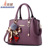 袋鼠（KANGAROO）中年时尚女包2025潮韩版女士手提包软皮单肩包斜挎妈妈包 紫色
