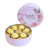 费列罗FerreroRocher喜糖费列罗榛果威化巧克力圆形铁盒装6粒8粒礼盒装 6粒费列罗礼盒（粉色）