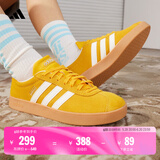 adidas「T头鞋」VL COURT复古休闲板板鞋德训鞋男女阿迪达斯轻运动   黄色/亮白/汉玉白   38.5