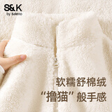 班尼路（Baleno）S&K摇粒绒立领开衫毛外套女2025秋冬加厚双面珊瑚绒冲锋内胆上衣