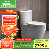 科勒（KOHLER）水漾连体坐便器抽水马桶1级水效喷射虹吸式节水大冲力305mm3869T