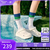 斯凯奇（Skechers）洞洞鞋女士夏季外穿包头泡泡鞋透气软底凉拖鞋一脚蹬沙滩鞋111127