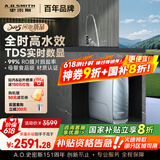 史密斯（A.O.SMITH）佳尼特蓝鲸净水器家用厨下式直饮净水机净饮机6年RO膜 3升/分钟 1200G CR3000AE1 2800AE1升级款