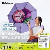 蕉下（beneunder）防紫外线遮阳伞三折倍护黑胶晴雨伞防晒伞野果BM397山竹冰沙