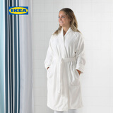 宜家（IKEA）ROCKAN罗克翁纯棉浴衣浴袍男女情侣四季通用吸水速干 浴衣白色大号/特大号