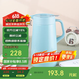 虎牌（TIGER）保温壶 304不锈钢时尚保温壶PWO-A16C-AC 水蓝色 1.6L