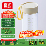 富光清然玻璃杯 高硼硅玻璃水杯子 女生便携牛奶咖啡高颜值茶杯480ml