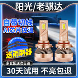 捍道led汽车大灯适用于奇骏逍客新轩逸经典蓝鸟天籁骐达近光灯远光泡 新阳光/骊威/老骐达（专用）一对