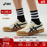 亚瑟士ASICS男女休闲鞋舒适百搭运动鞋复古帆布鞋板鞋 COURT TRAIL 米色/黑色 37.5
