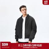 CHINISM CH基础款飞行员夹克外套男秋冬加厚棉衣美式复古男士棉服 黑色 XL