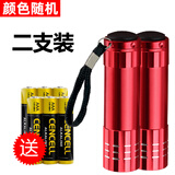 典元9LED验钞笔银行 紫光鉴定灯紫外线荧光美容护肤品婴儿用品检测真菌猫藓验烟酒 便携式小型验钞机 9LED灯2支装